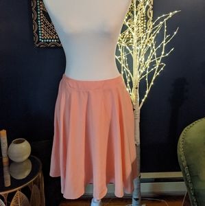 Francesca's peach flounce skirt lined